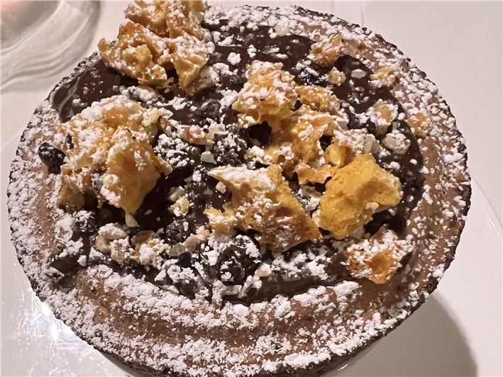 chocolate souffle with nuts